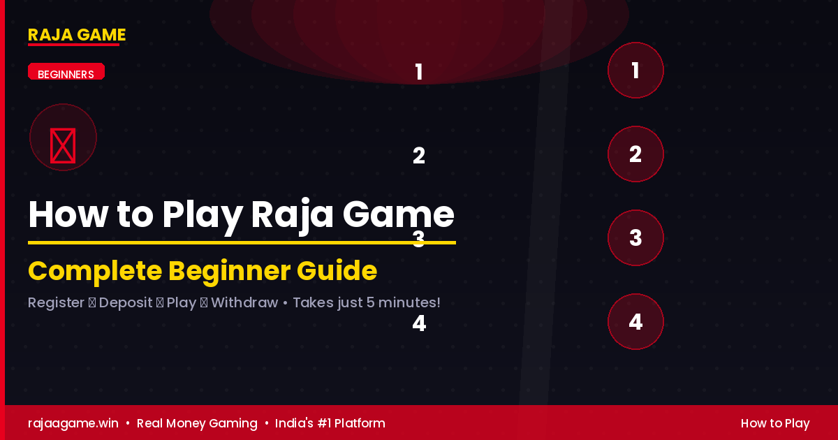 How to Play Raja Game Beginners Step by Step Guide India Register Deposit Win